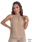 Blusa Manga Sisa Cuello Alto