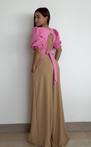 Blusa Escote Cuadrado Manga 3/4 Globo