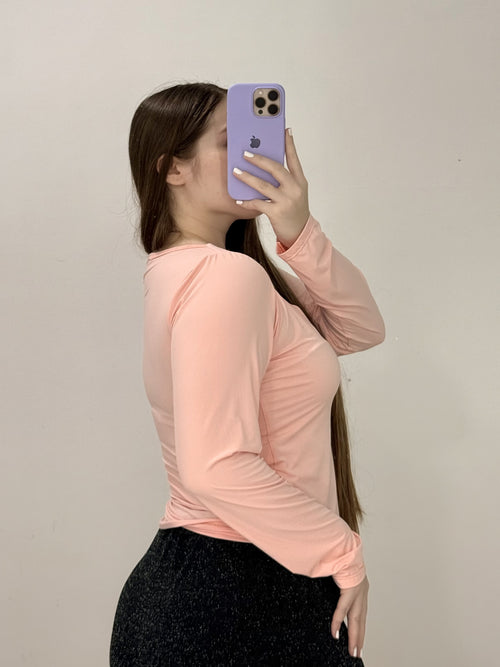 Blusa Manga Larga Escote Cuadrado