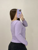 Blusa Manga Larga Escote Cuadrado