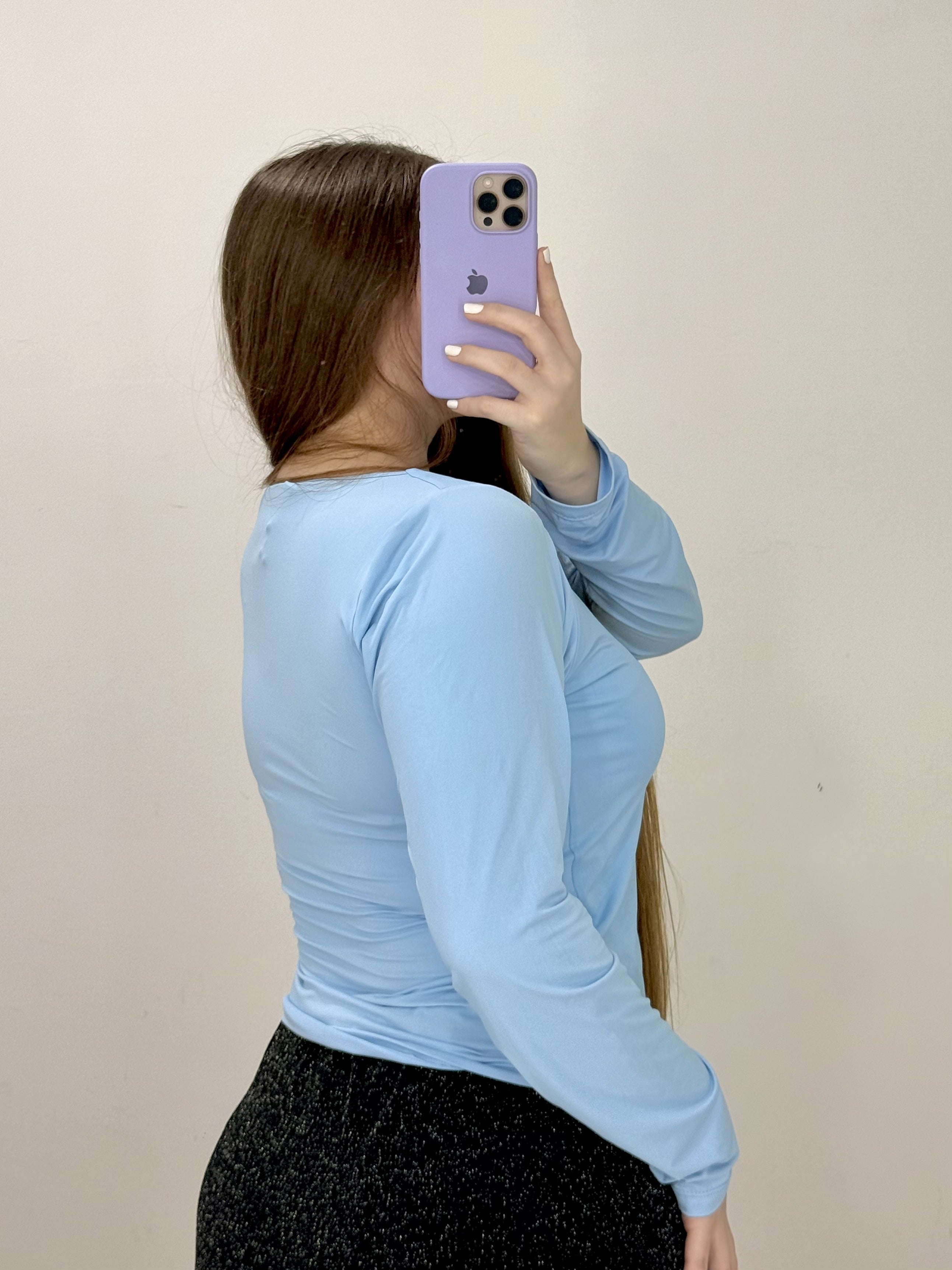 Blusa Manga Larga Escote Cuadrado