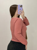 Blusa Manga Larga Escote Cuadrado