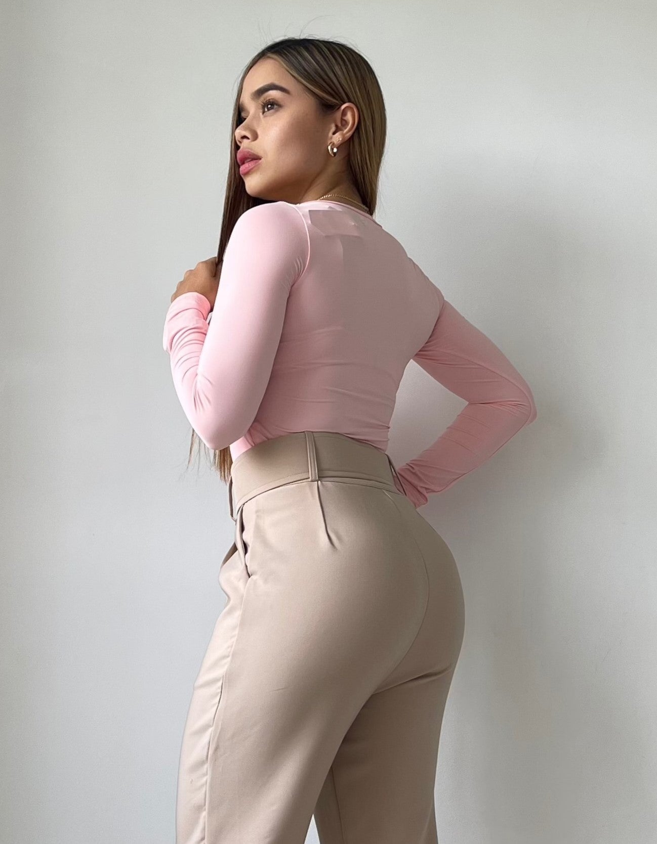 Blusa Manga Larga Escote Cuadrado