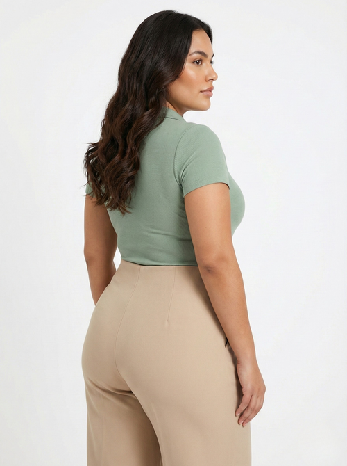 Body Manga Corta Cuello V