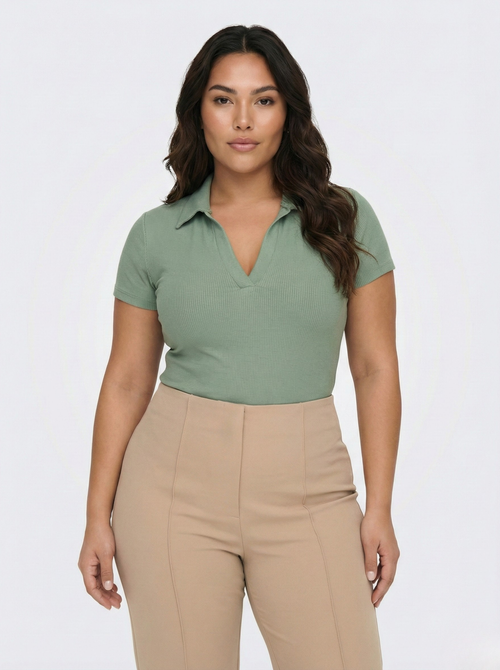 Body Manga Corta Cuello V