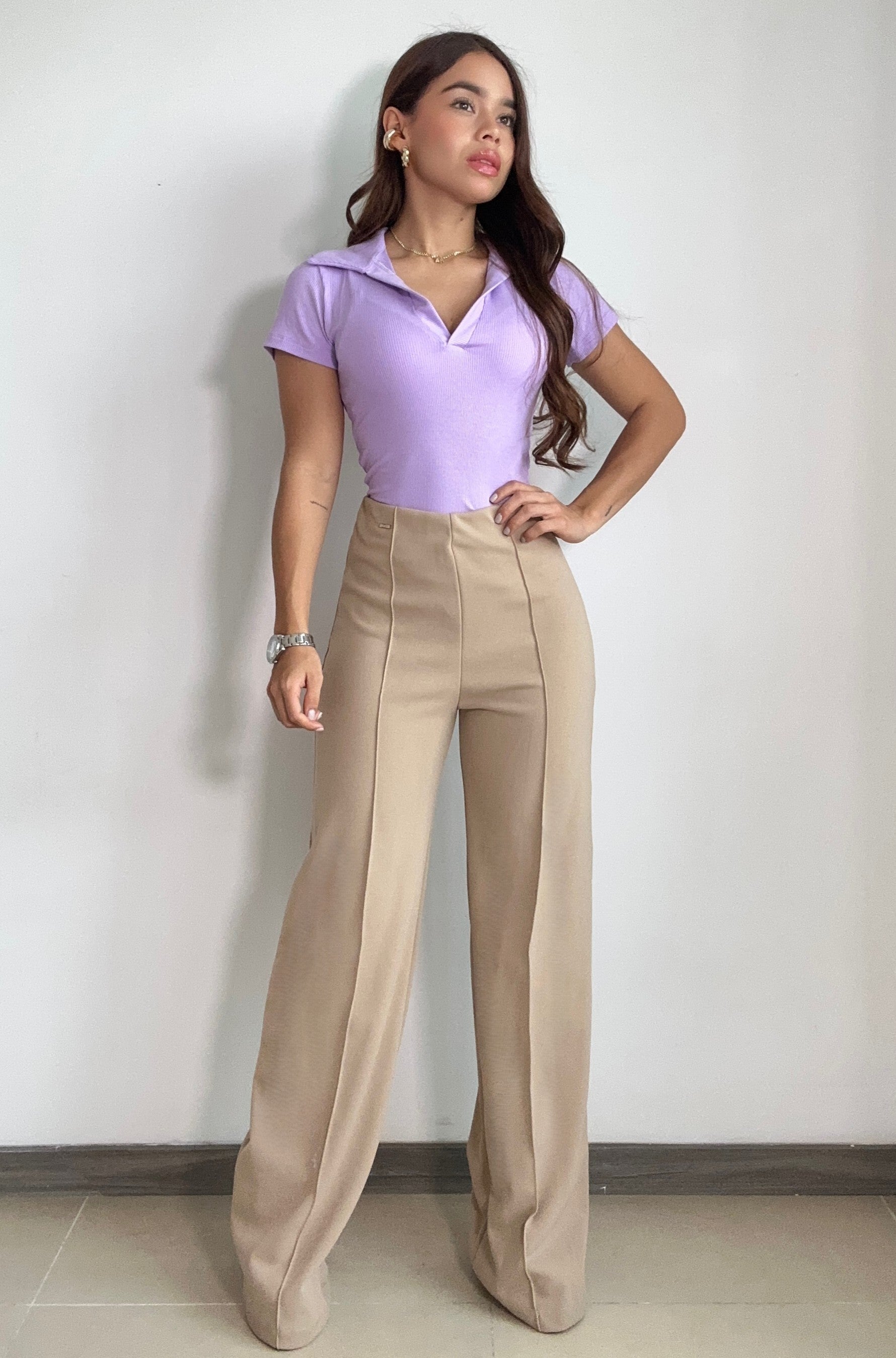 Body Manga Corta Cuello V