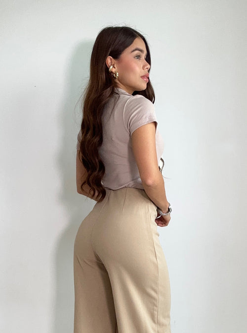 Body Manga Corta Cuello V