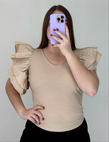Blusa Cuello V Manga Boleros
