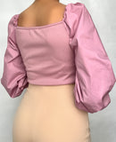 Blusa Strapless Manga Larga