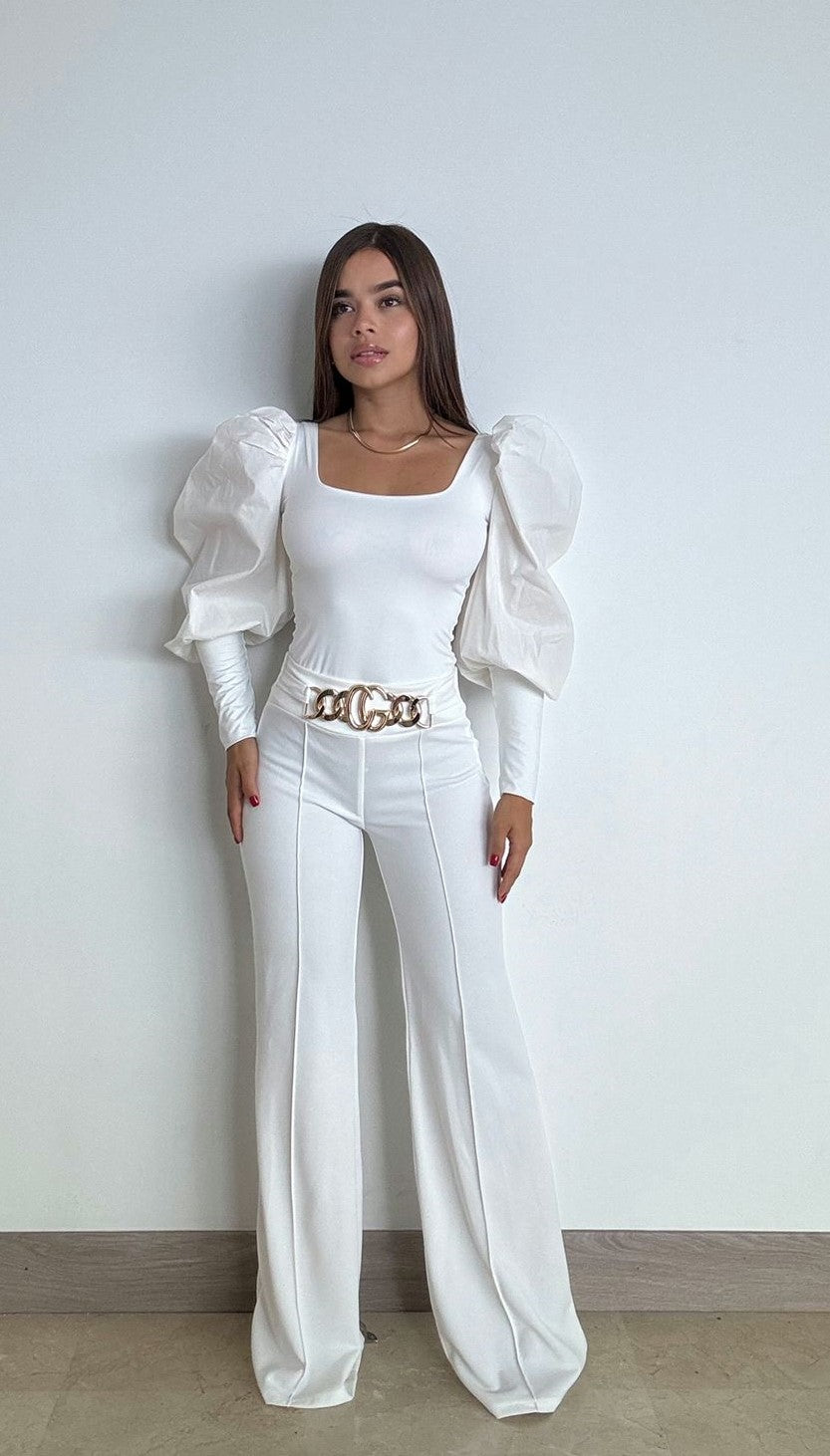 Blusa Larga Manga Larga Englobada