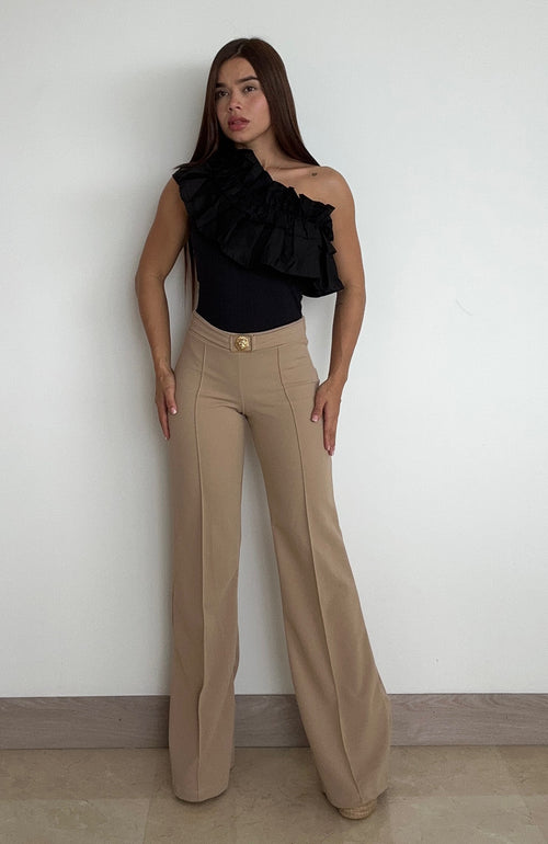 Body Asimetrico Con Boleros