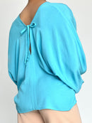 Blusa Murcielago Manga Larga Tira Amarra