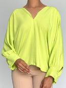 Blusa Murcielago Manga Larga Tira Amarra