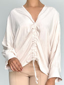 Blusa Murcielago Manga Larga Tira Amarra