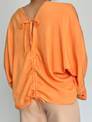 Blusa Murcielago Manga Larga Tira Amarra