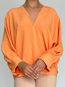 Blusa Murcielago Manga Larga Tira Amarra