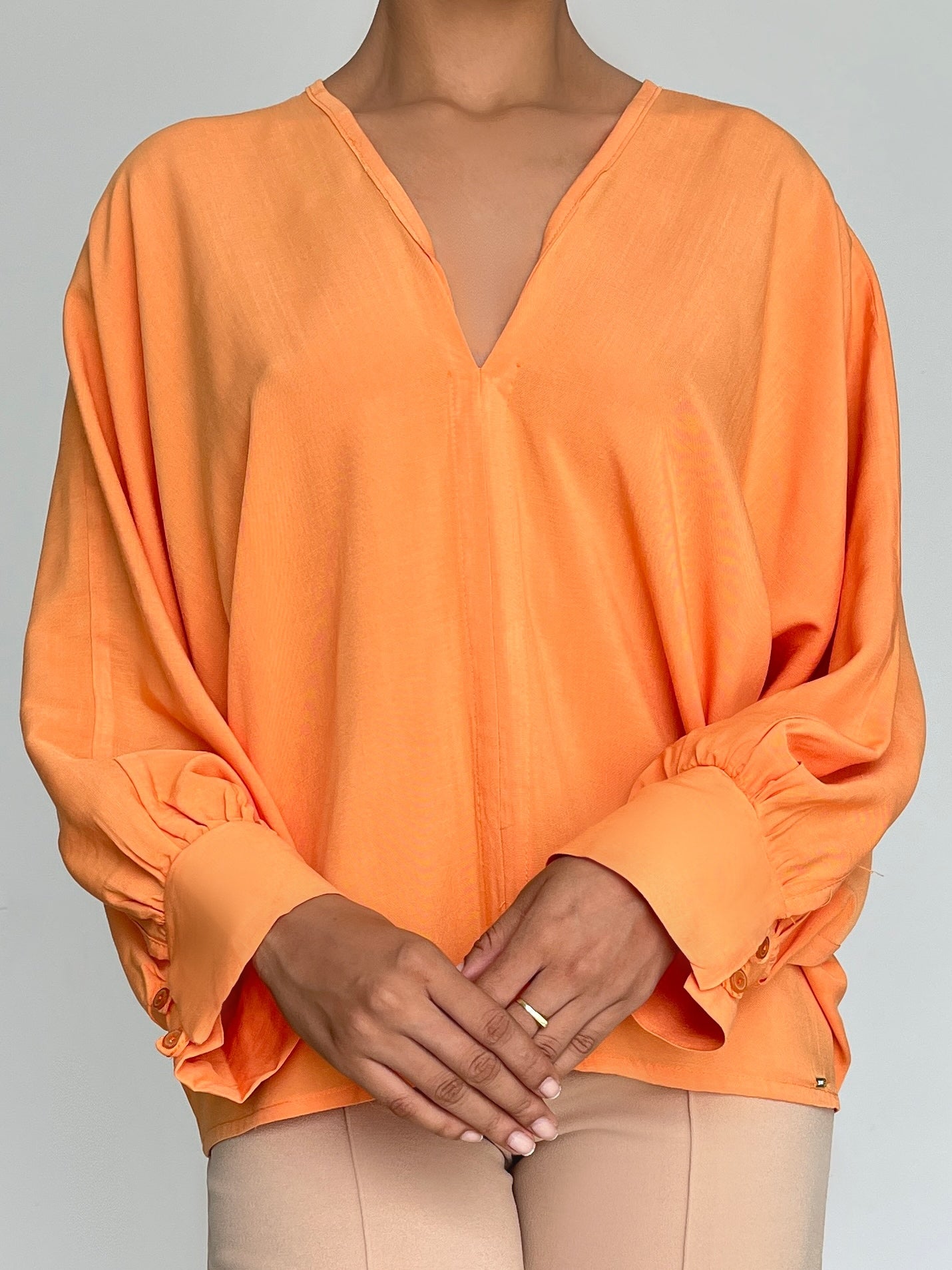 Blusa Murcielago Manga Larga Tira Amarra