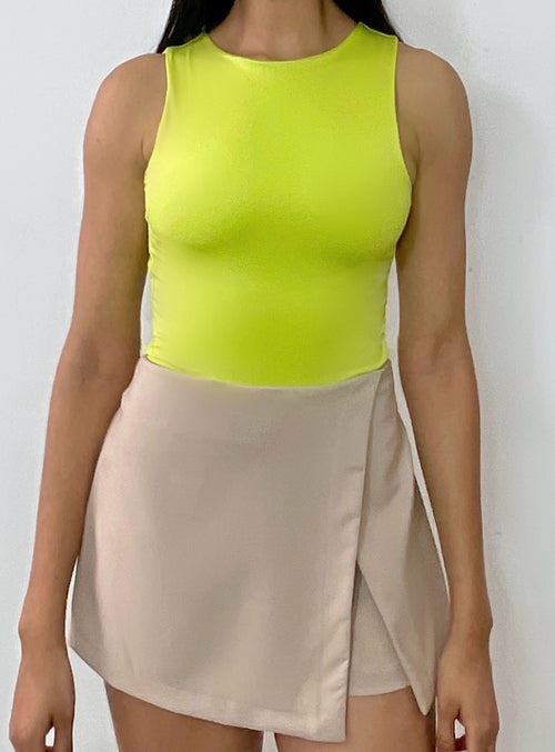 Body Manga Corta Abertura Espalda Redond