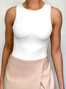 Body Manga Corta Abertura Espalda Redond