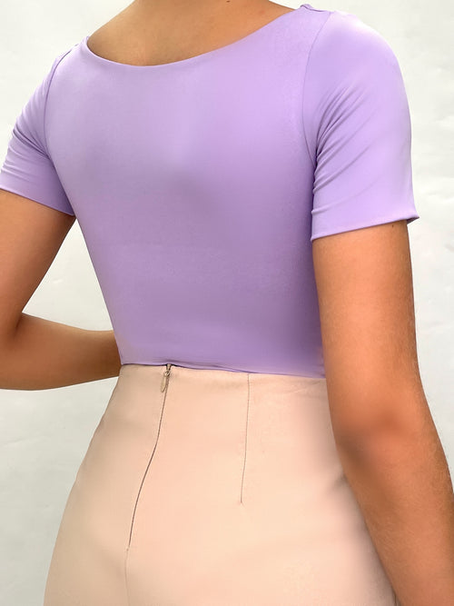 Body Manga Corta Cuello Cuadrado