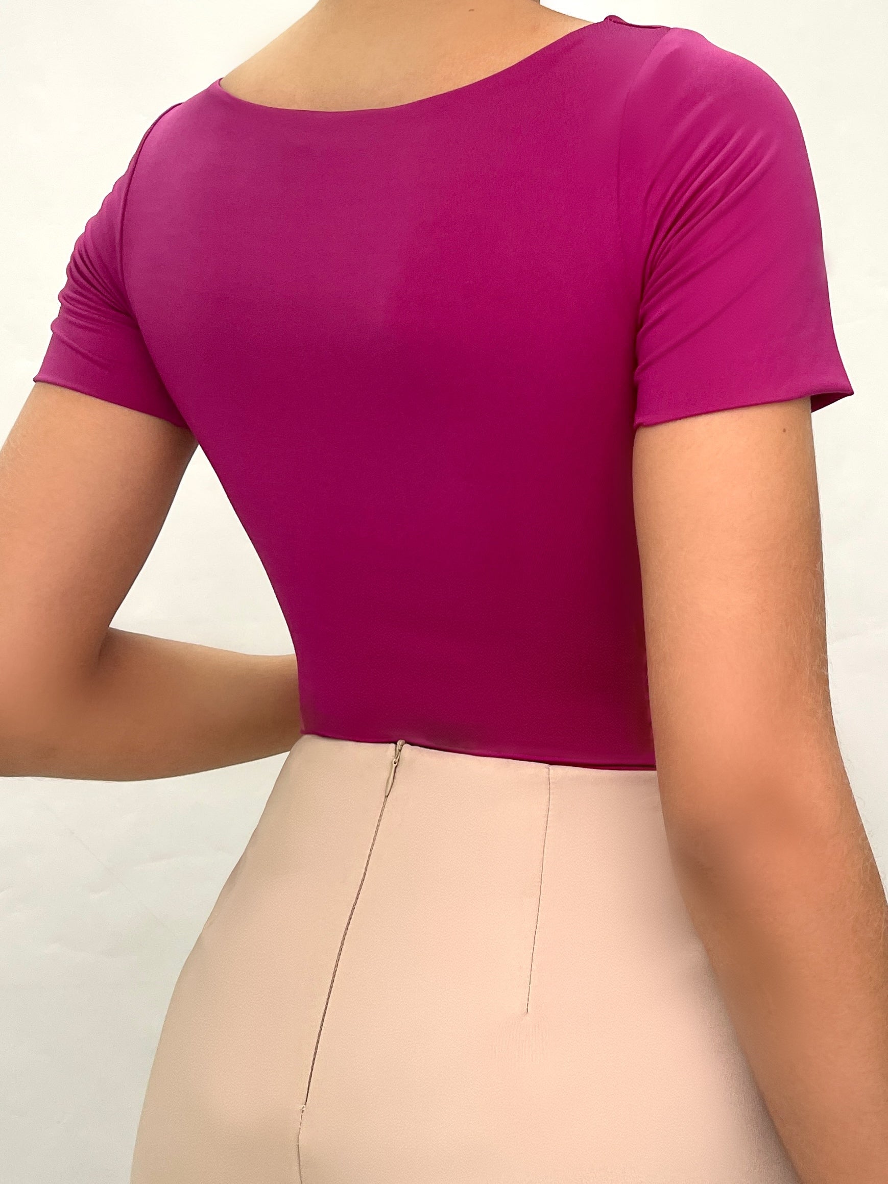 Body Manga Corta Cuello Cuadrado