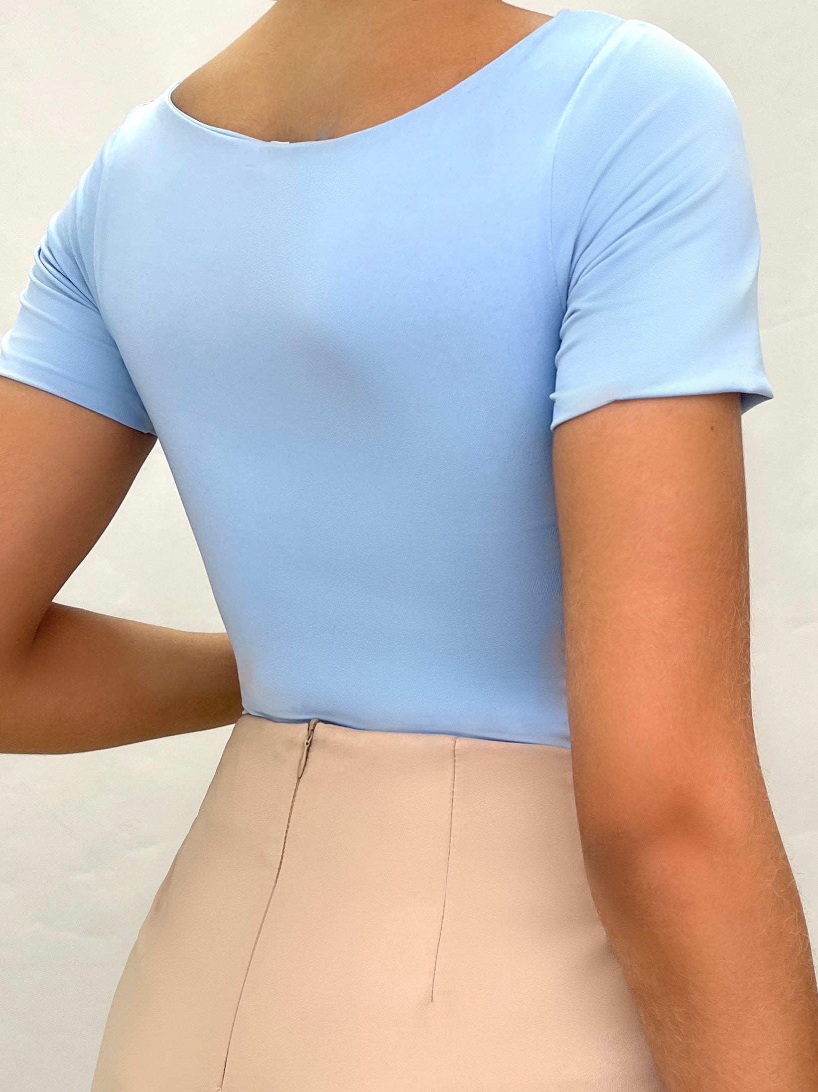 Body Manga Corta Cuello Cuadrado