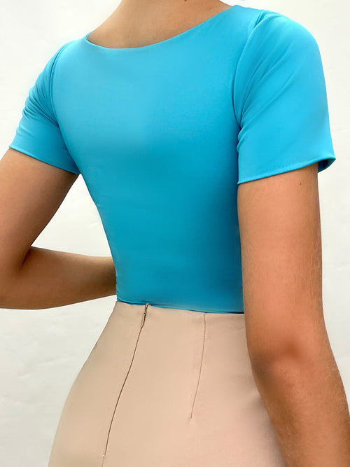 Body Manga Corta Cuello Cuadrado