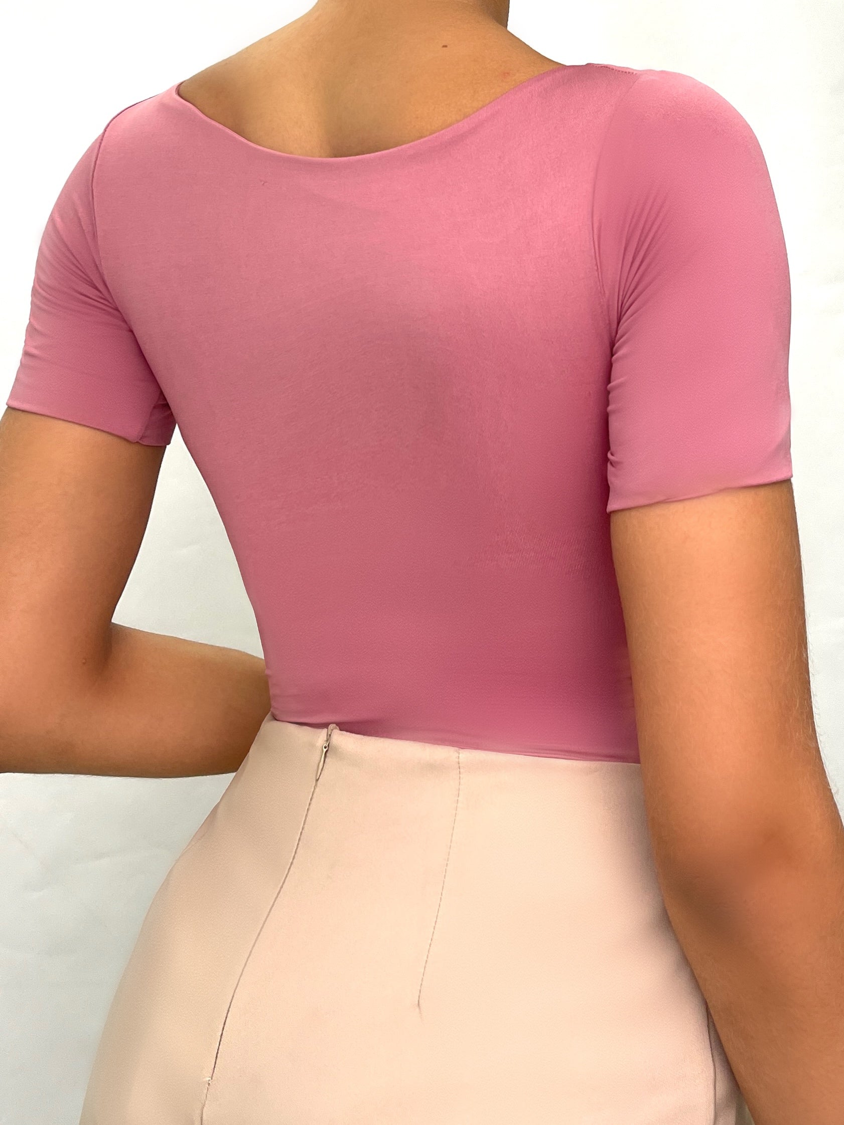 Body Manga Corta Cuello Cuadrado