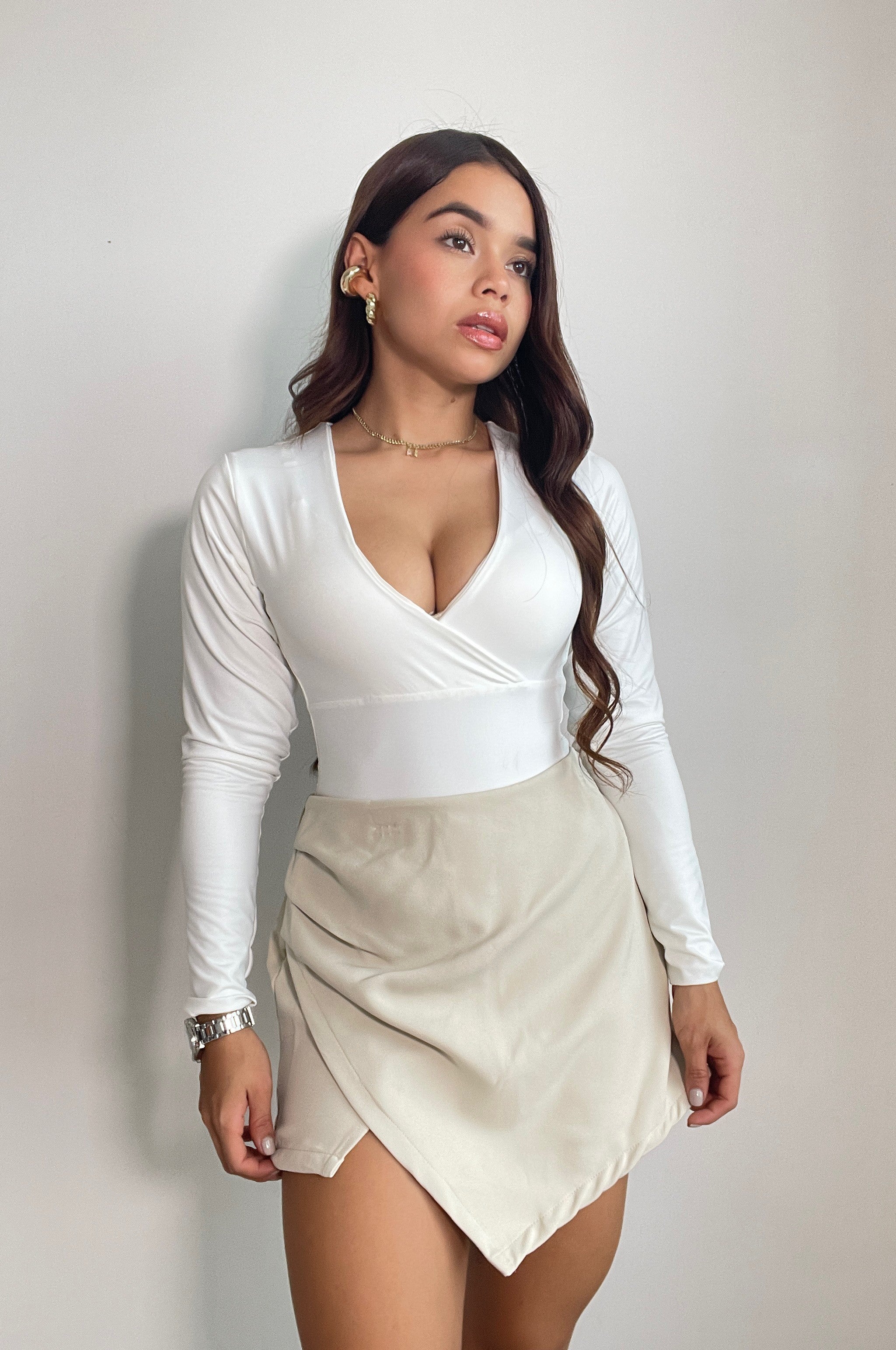 Body Manga Escote En V