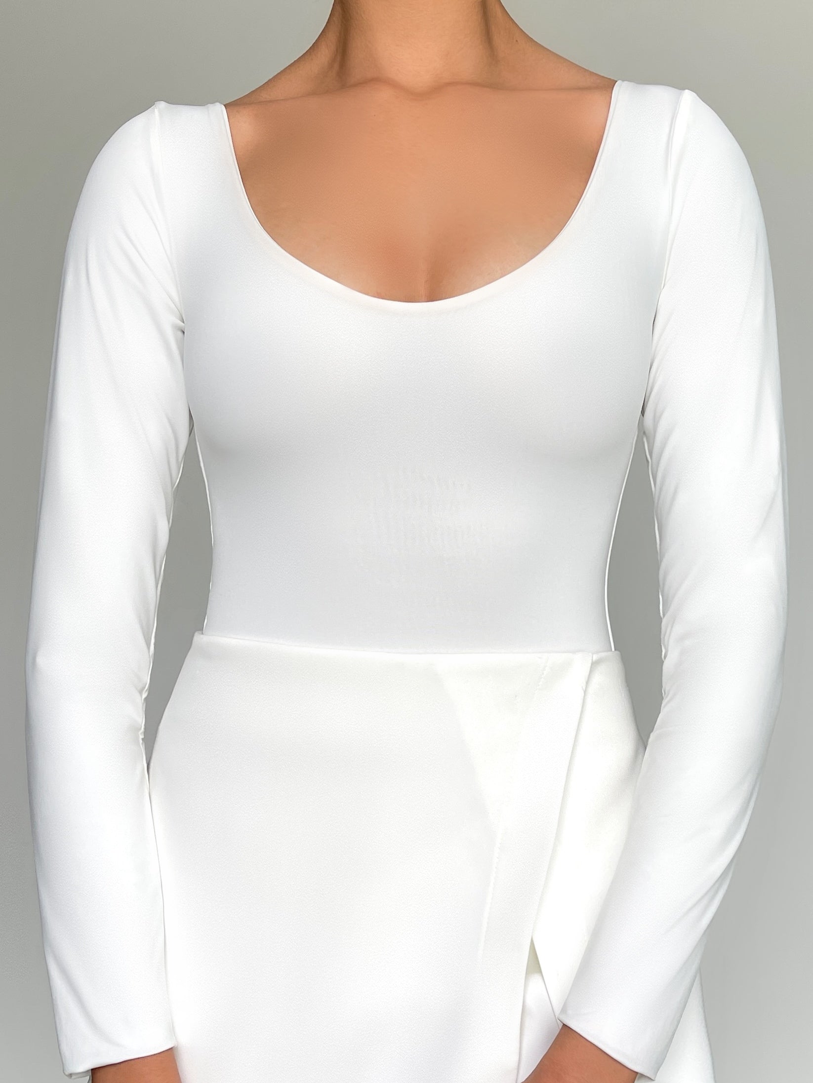 Body Manga Larga Cuello Redondo