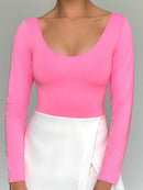 Body Manga Larga Cuello Redondo