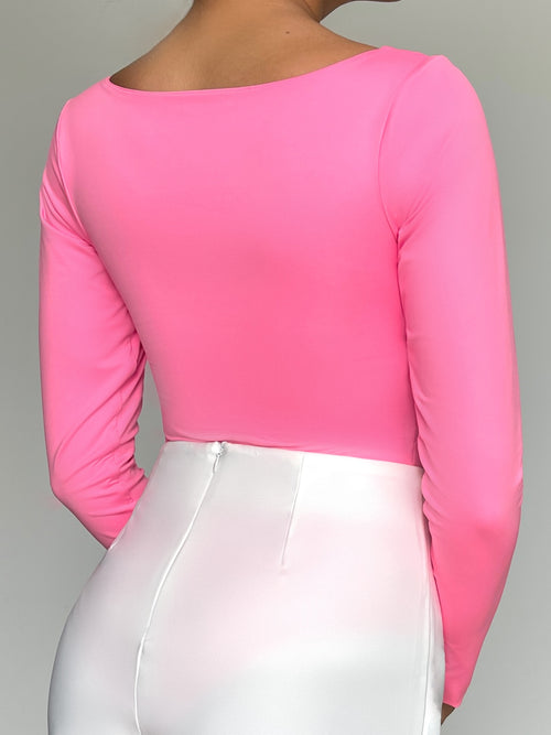 Body Manga Larga Cuello Redondo