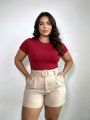 Body Manga Corta Escote Redondo Plus