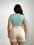 Body Manga Corta Escote Redondo Plus