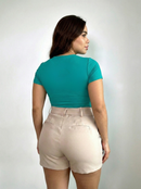 Body Manga Corta Escote Redondo Plus