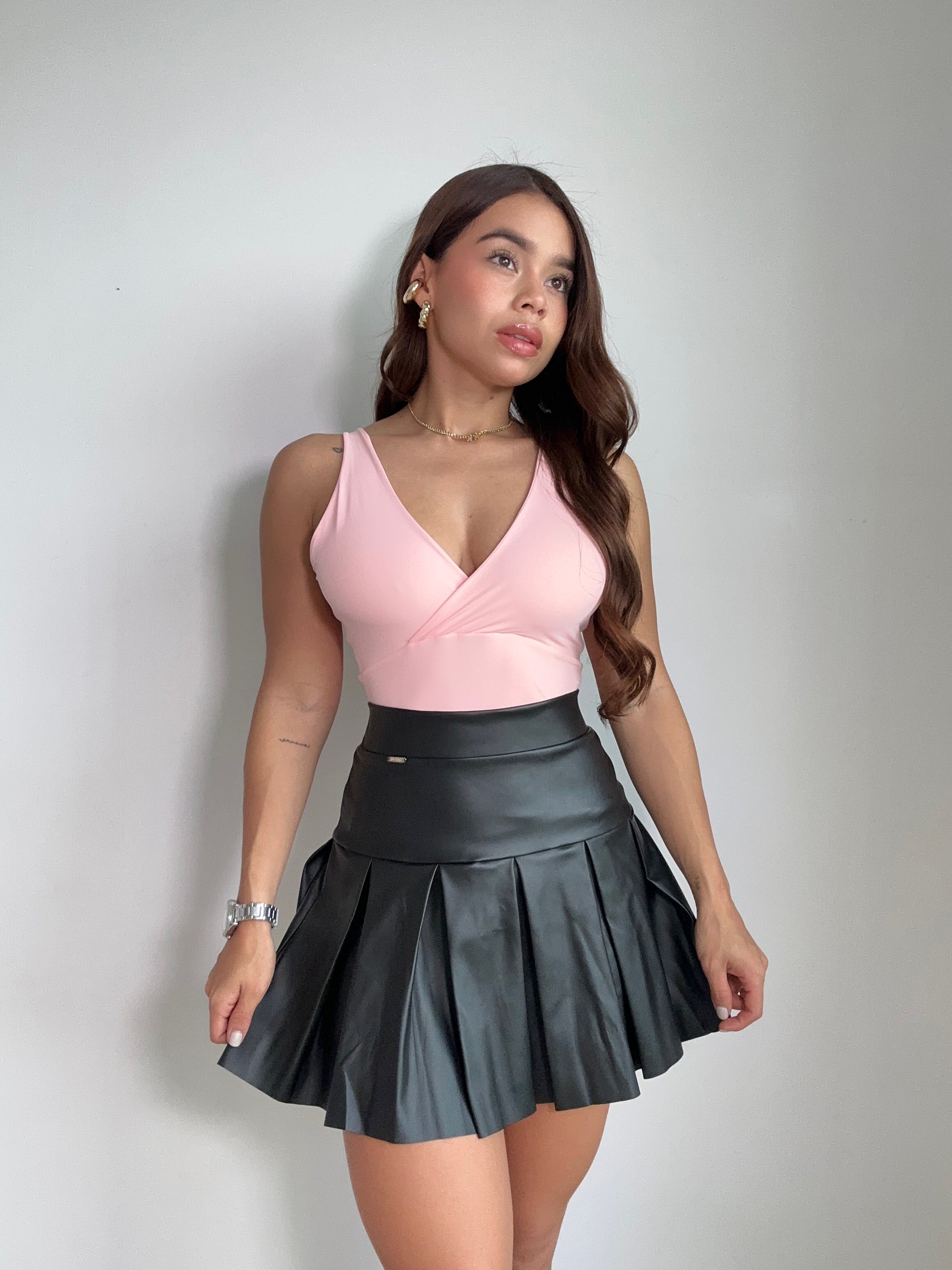 Body De Tiras Escote En V