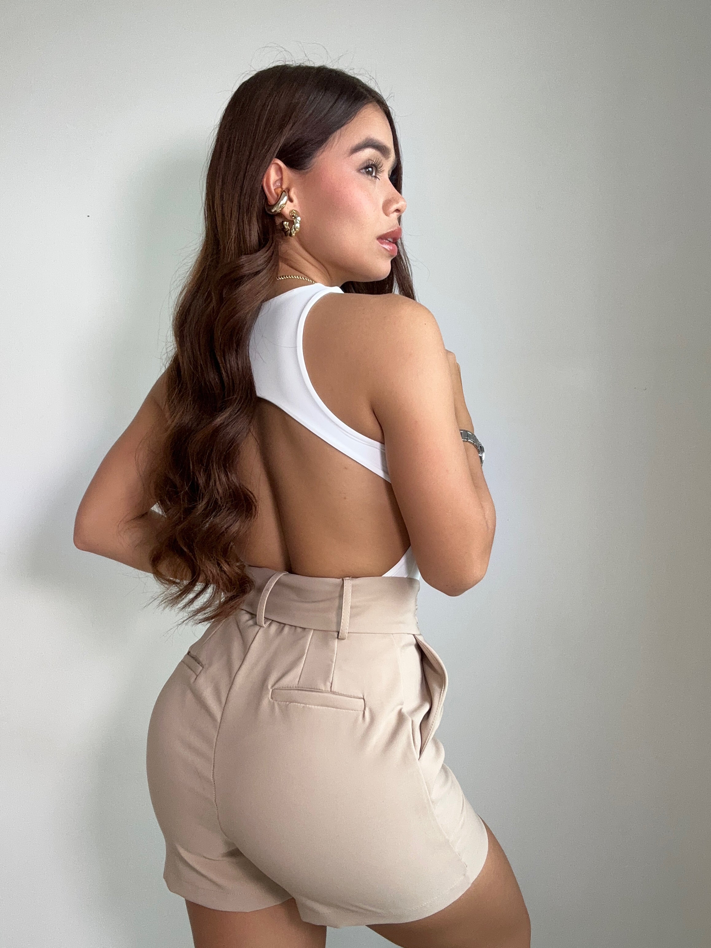 Body Manga Sisa Escote Arco En Espalda