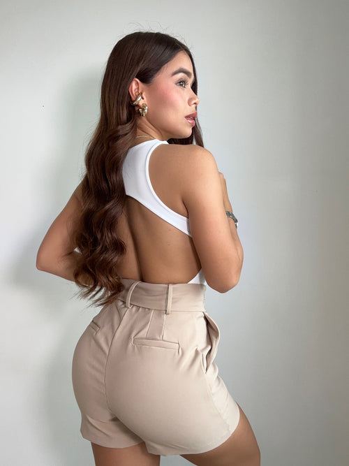 Body Manga Sisa Escote Arco En Espalda