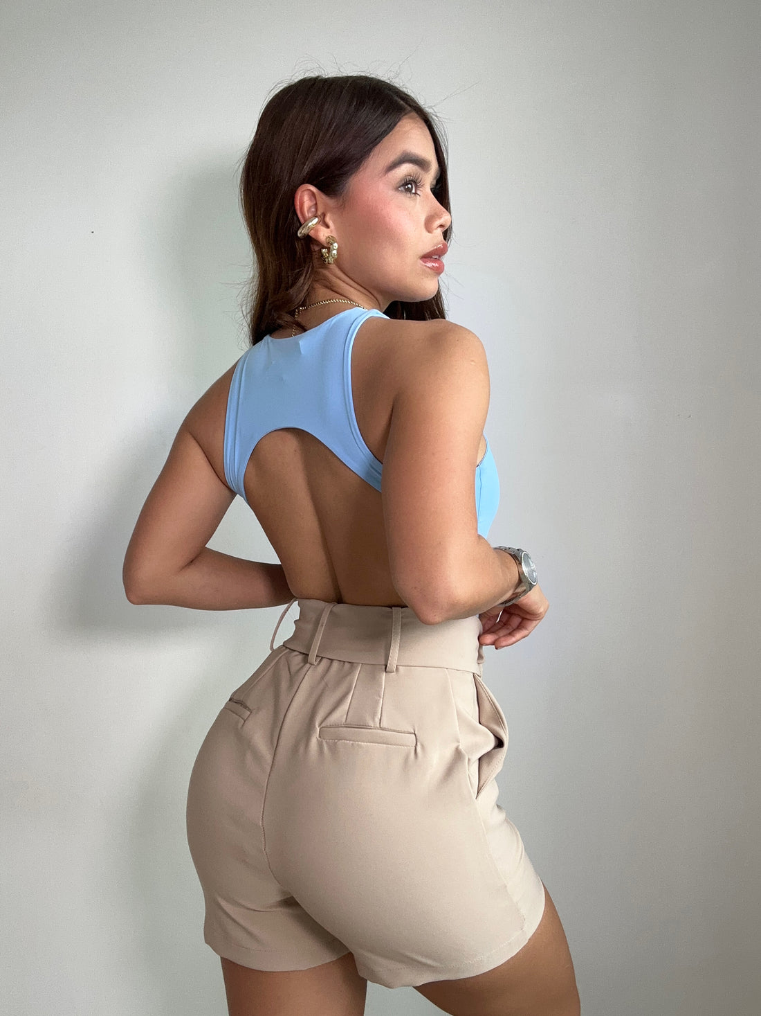 Body Manga Sisa Escote Arco En Espalda