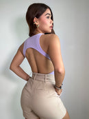 Body Manga Sisa Escote Arco En Espalda