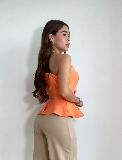 Blusa Asimetrica Bolero Lateral Cintura