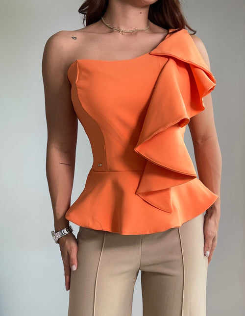 Blusa Asimetrica Bolero Lateral Cintura