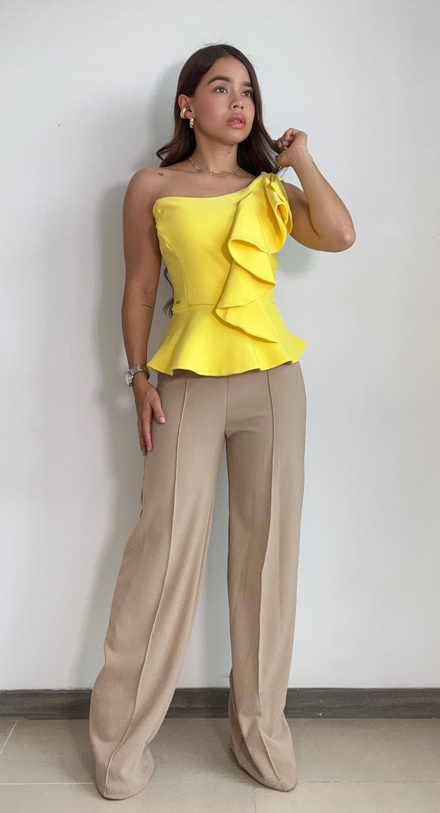 Blusa Asimetrica Bolero Lateral Cintura