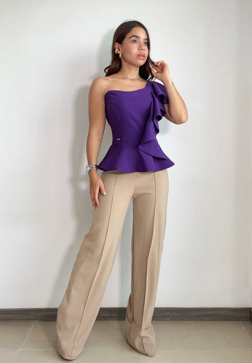Blusa Asimetrica Bolero Lateral Cintura