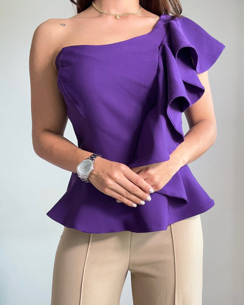 Blusa Asimetrica Bolero Lateral Cintura