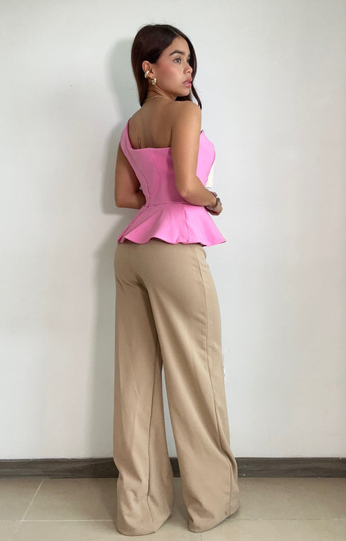 Blusa Asimetrica Bolero Lateral Cintura