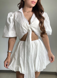 Camisera Amarrar Centro Manga Globo
