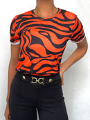 Camiseta Manga Corta Cuello Redond Print