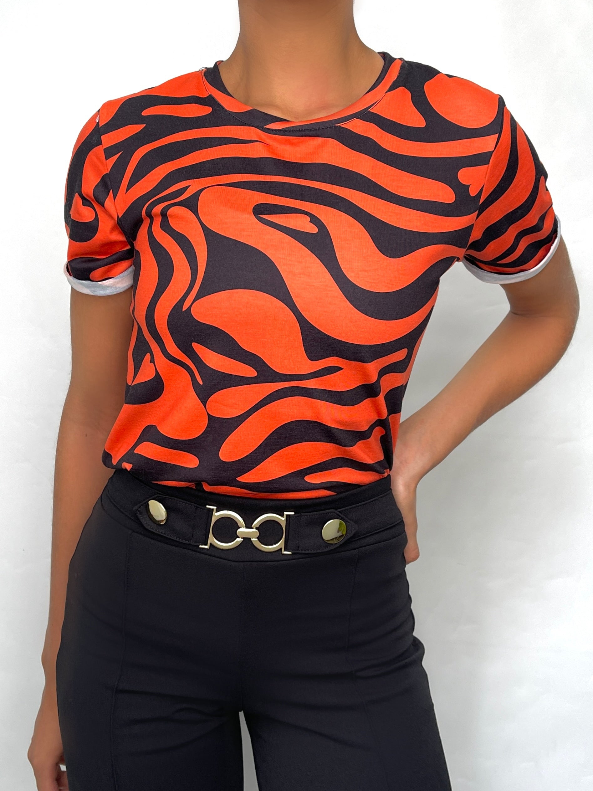 Camiseta Manga Corta Cuello Redond Print