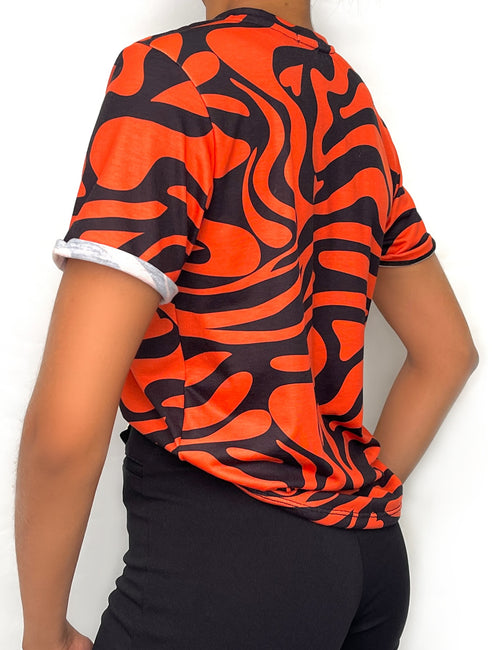 Camiseta Manga Corta Cuello Redond Print